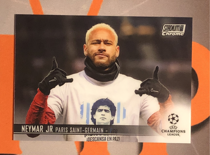 Neymar Jnr Stadium club chrome 2021 soccer trading card