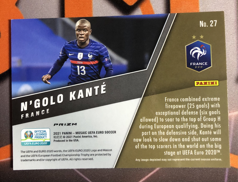 Ngolo Kante RARE Speckle 2020 Mosaic Euros Soccer trading card