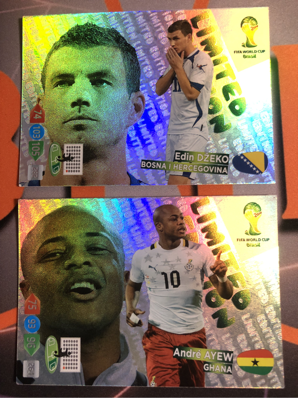 BUNDLE of 2  LIMITED Edition Top Master  2014 XL Adrenalyne RARE soccer trading cards