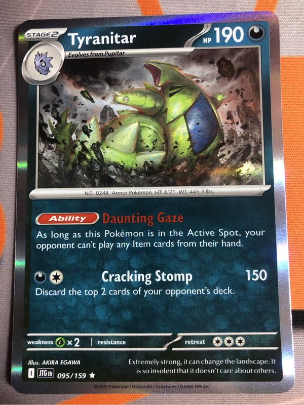 Tyranitar HOLO 095/159 Pokemon trading card