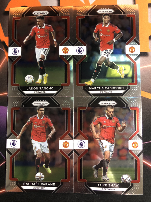 Man United BUNDLE of 4 PRIZM 2022 Soccer trading card