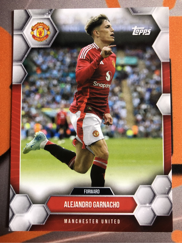Garnacho NEW 2025 Man United Soccer trading card