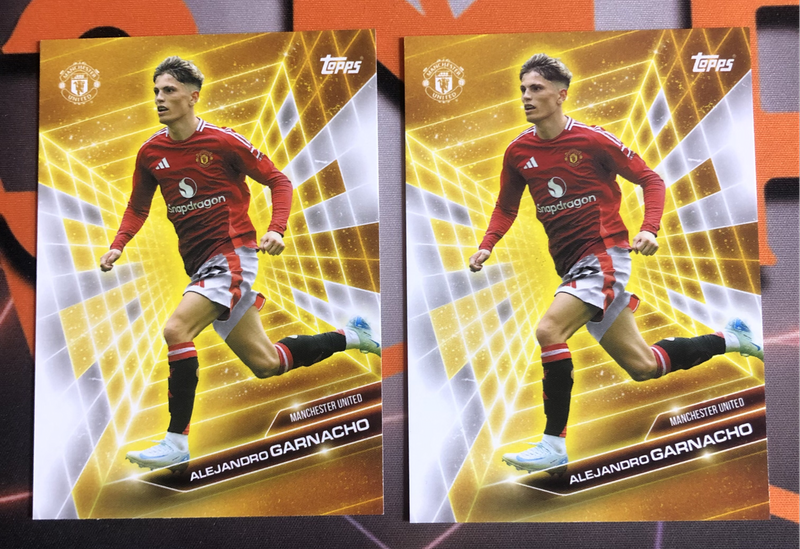 Garnacho Golden Insert NEW 2025 Man United Soccer trading card 