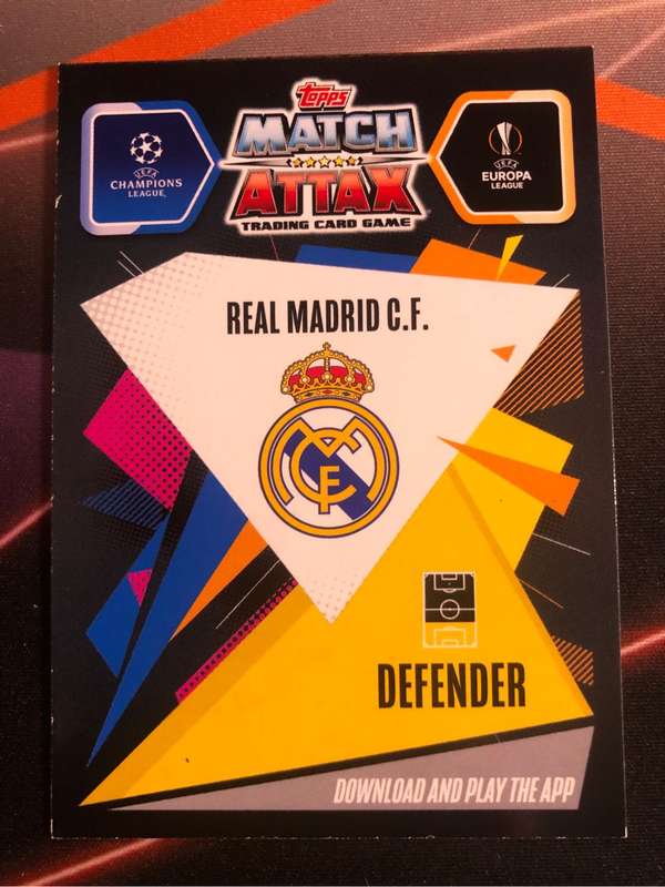 Raphael Varane Topps Match Attax Champions League Soccer trading card