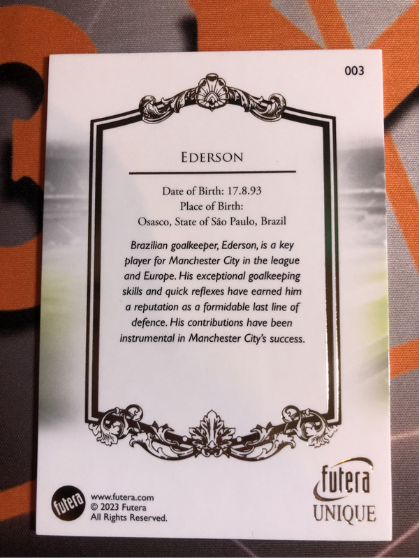 Ederson 2023 FUTERA High End Soccer trading card