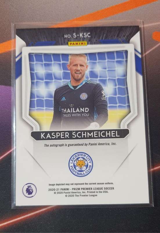 Kasper Schmeichel AUTOGRAPH 2020 PRIZM soccer trading card