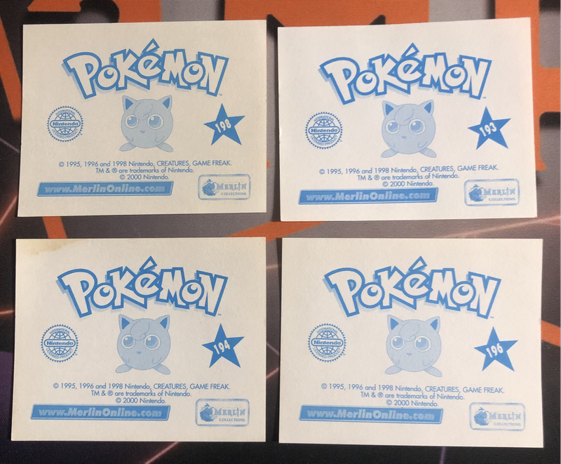 Pokémon Togepi Bundle of RARE 4 Vintage 2000s Topps stickers (Near Mint condition) 