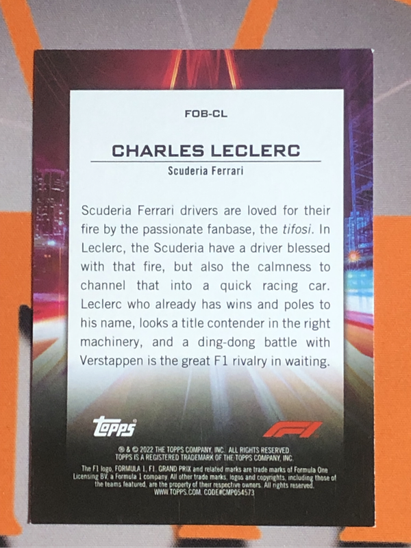Charles Leclerc Formula One 2022 F1 Trading card