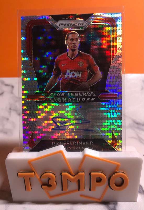 Rio Ferdinand Autograph NUMBERED out of 7 PRIZM 2020 (Manchester United) soccer trading card