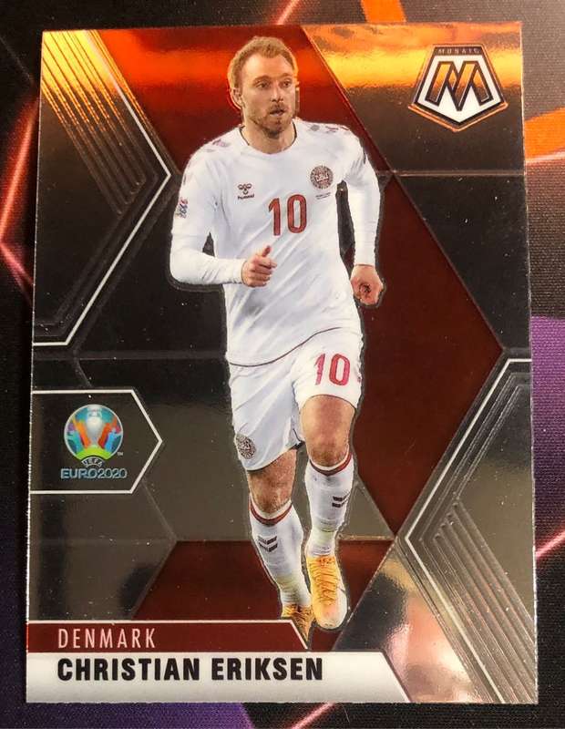 Christian Eriksen (Year of heart attack) Euros 2021 Mosaic soccer trading card