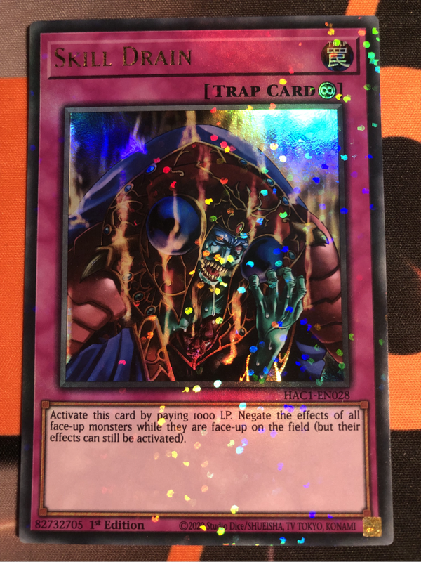 Skill Drain ULTRA RARE HAC1-EN028 Yugioh trading card