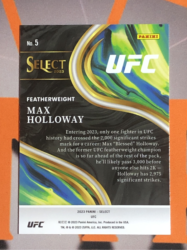 Max Holloway SELECT 2023 UFC trading card