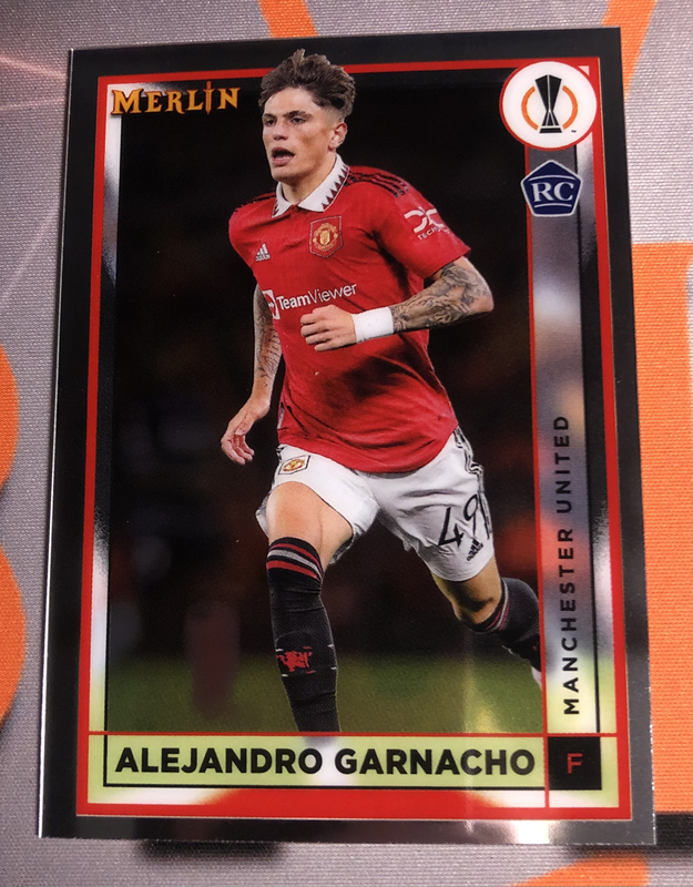 Garnacho ROOKIE Topps Merlin 2023 Soccer trading card