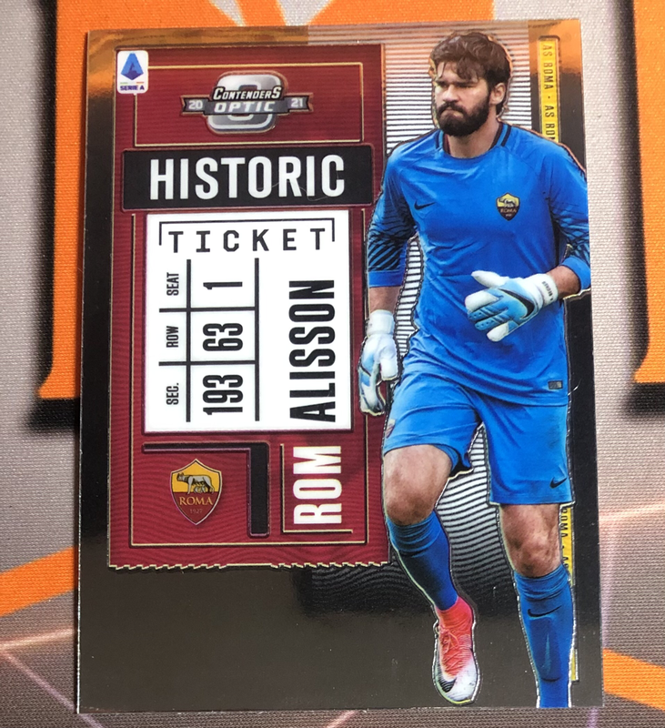 Alisson HISTORIC ticket 2020 soccer trading card