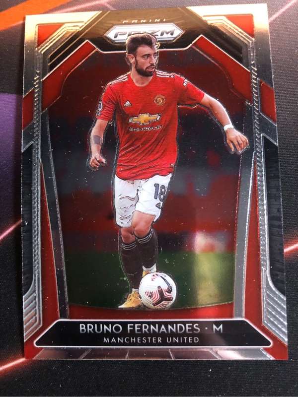 Bruno Fernandes 2020 EPL PRIZM soccer trading card