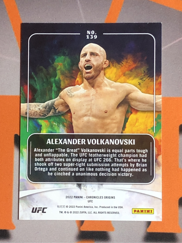 Alexander Volkanovski 2022 UFC trading card