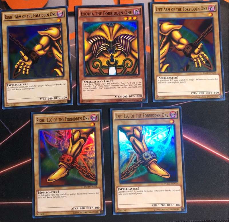 EXODIA Full ULTA RARE set YGLD 5 Card BUNDLE YuGiOh trading cards R