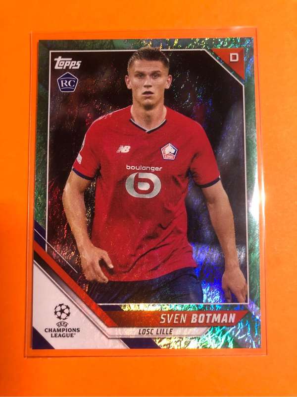 Sven Botman ROOKIE Topps Jade edition 2022 soccer trading card