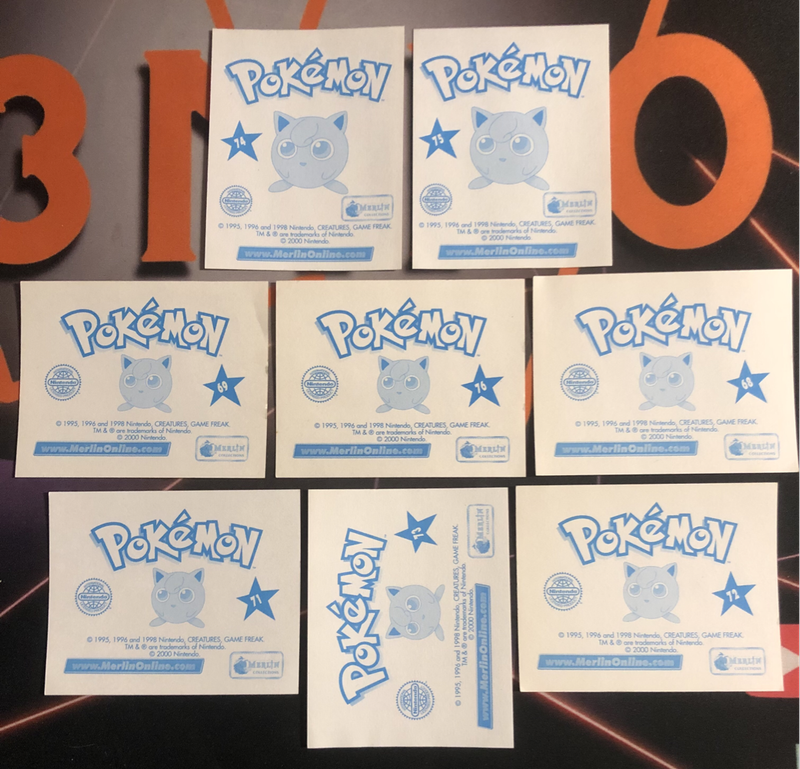 Pokémon Squirtle Gang Bundle of RARE 8 Vintage 2000s Topps stickers (Near Mint condition) 
