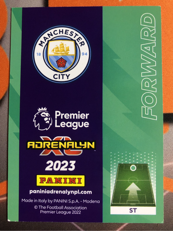 Erling Haaland 2023 EPL Adrenalyne Soccer trading card