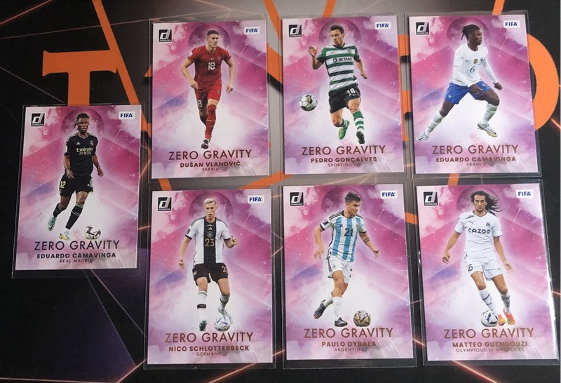 Rare BUNDLE of 7 Zero Gravity Donruss 2022 Soccer trading cards