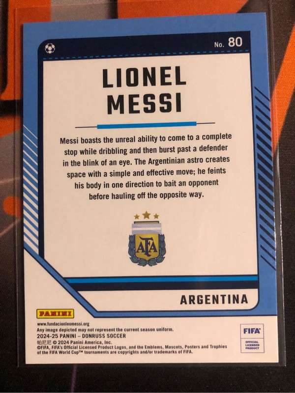 Lionel Messi BASE Donruss NEW Premium 2024-2025 Soccer trading card
