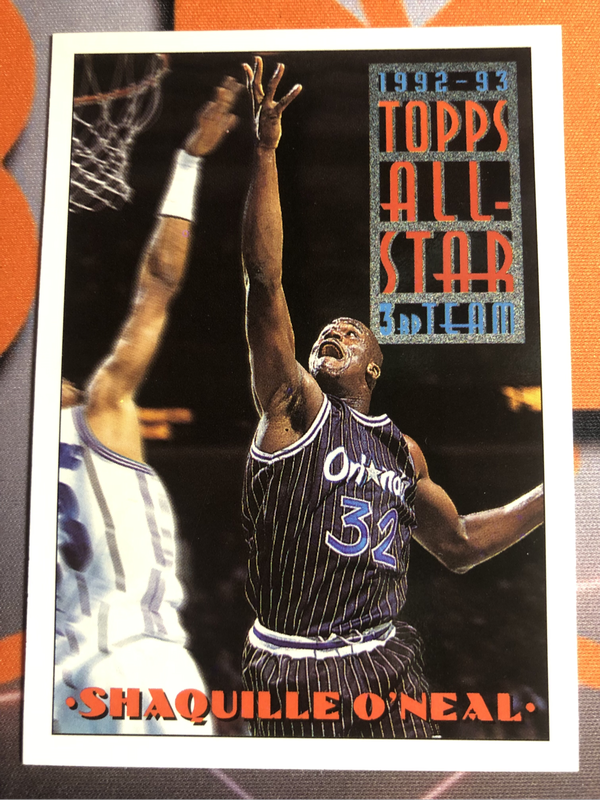 Shaquille Oneal Topps 1993 All Star NBA basketball trading card