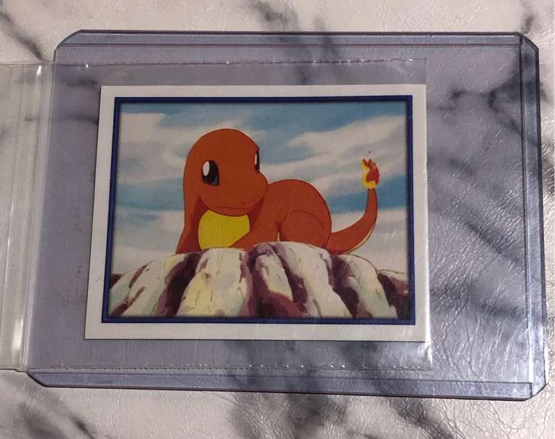 Charmander Very RARE Unstuck Pokemon sticker #77 Topps Merlin 2000