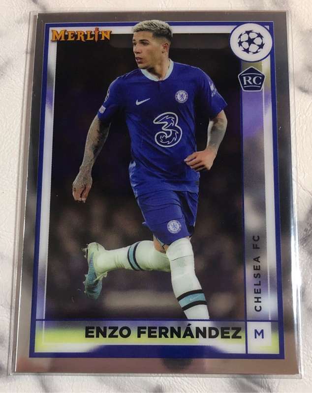 Enzo Fernandez ROOKIE Topps Merlin 2022 Soccer trading card