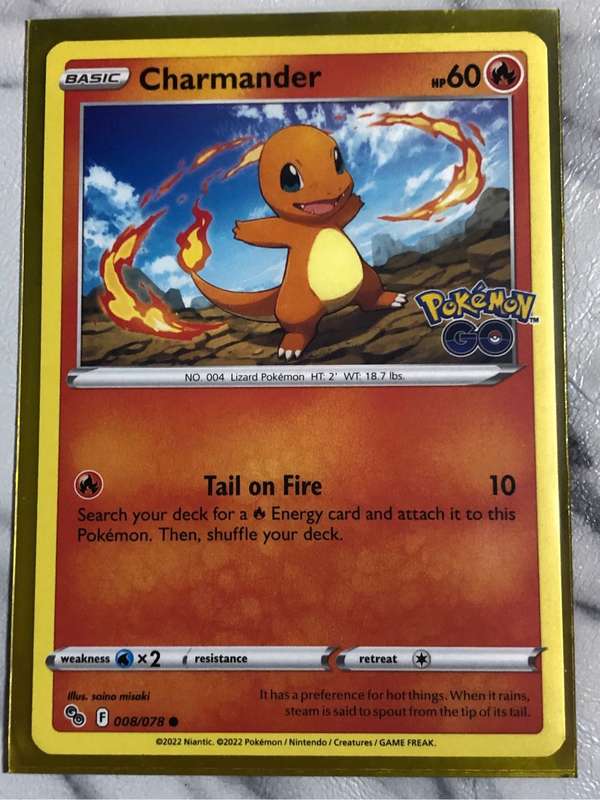 Charmander Pokemon GO 008/078 Pokémon trading card
