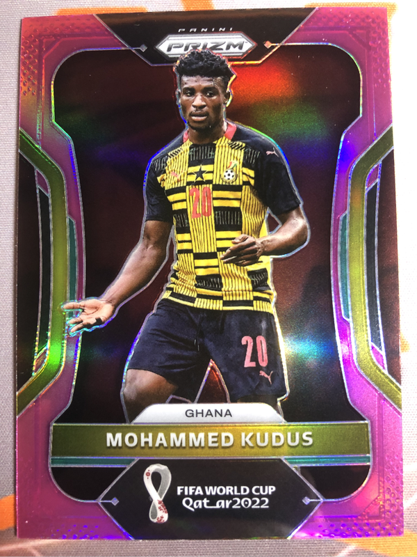 Kudus PINK World Cup 2022 prizm soccer trading card