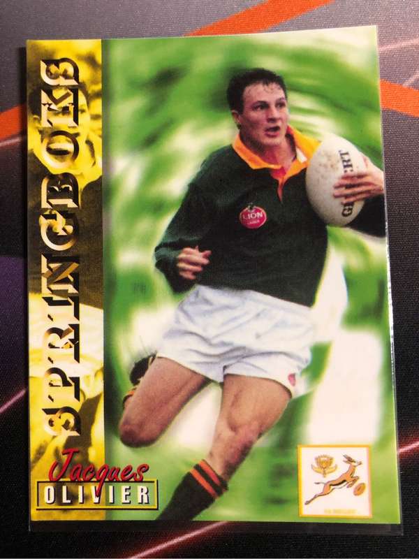 Jaques Oliver RARE Springbok 1997 Rugby trading card