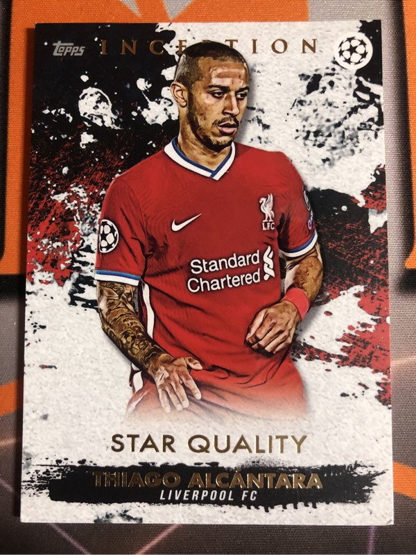 Thiago Alcantara INCEPTION Liverpool Star Quality Topps 2021 Soccer trading card