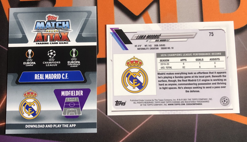 Luka Modric RARE Limited Edition Bundle of 2 Soccer trading cards