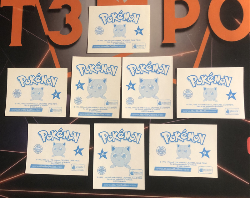 Pokémon Bulbasaur Bundle of RARE 8 Vintage 2000s Topps stickers (Near Mint condition) 