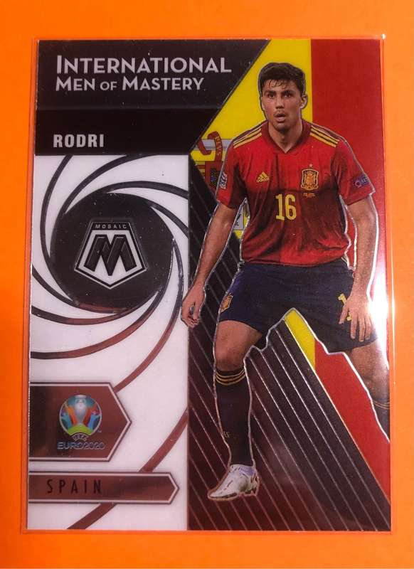 Rodri INSERT Mosaic Euros 2020 Soccer trading card