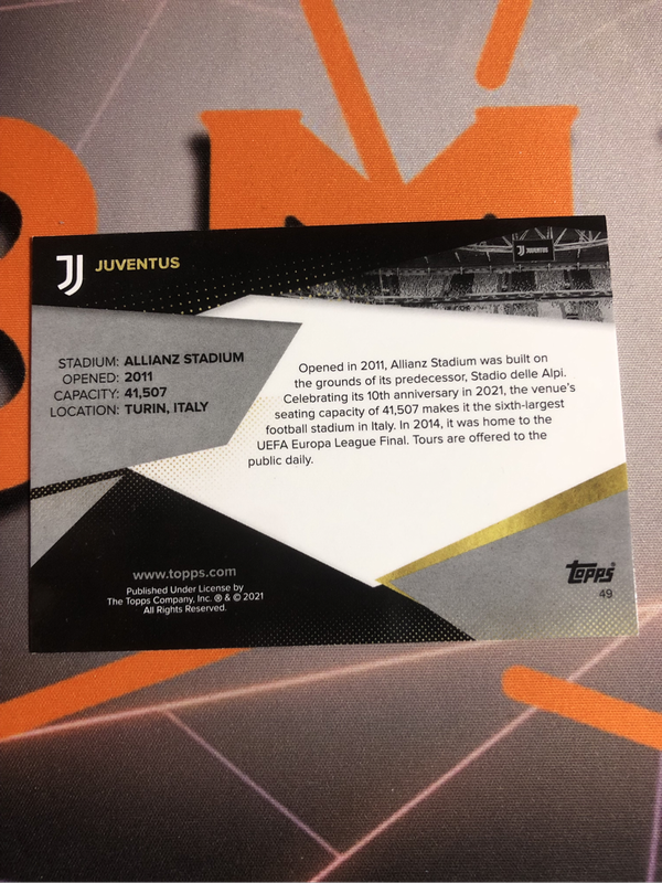 Allianz stadium Topps 2021 soccer trading card