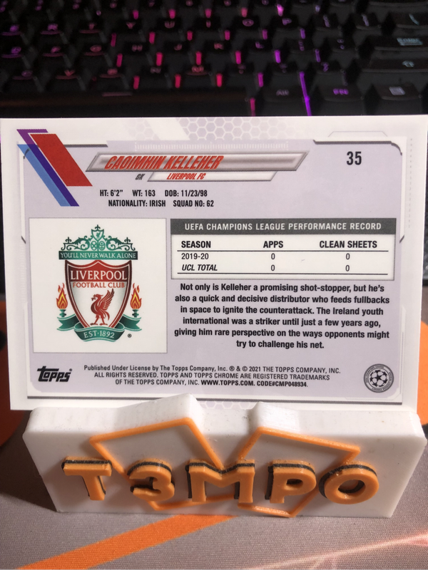 Kelleher ROOKIE Topps chrome LIMITED edition soccer trading card