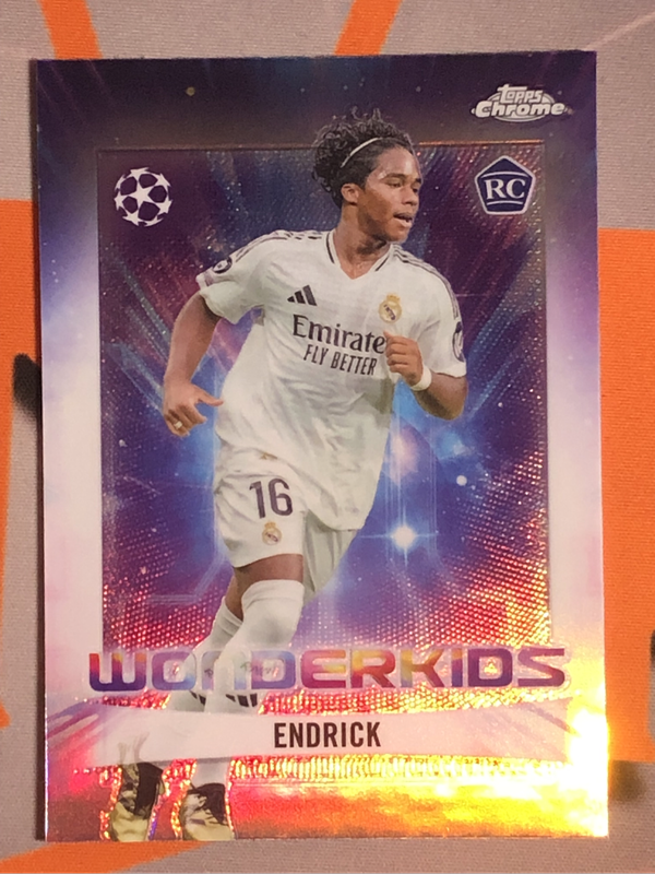 Endrick ROOKIE Wonderkids Refractor NEW Topps 2025 soccer trading card