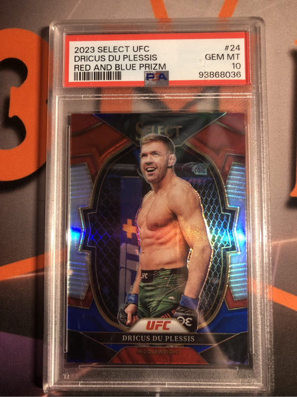 Dricus Du Plesis Graded PSA 10 Refractor (Only 1 in the world) SELECT 2023 UFC trading card