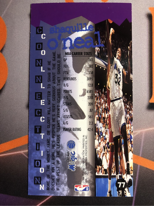 Shaquille Oneal Jame Sessions 1995 NBA basketball trading card