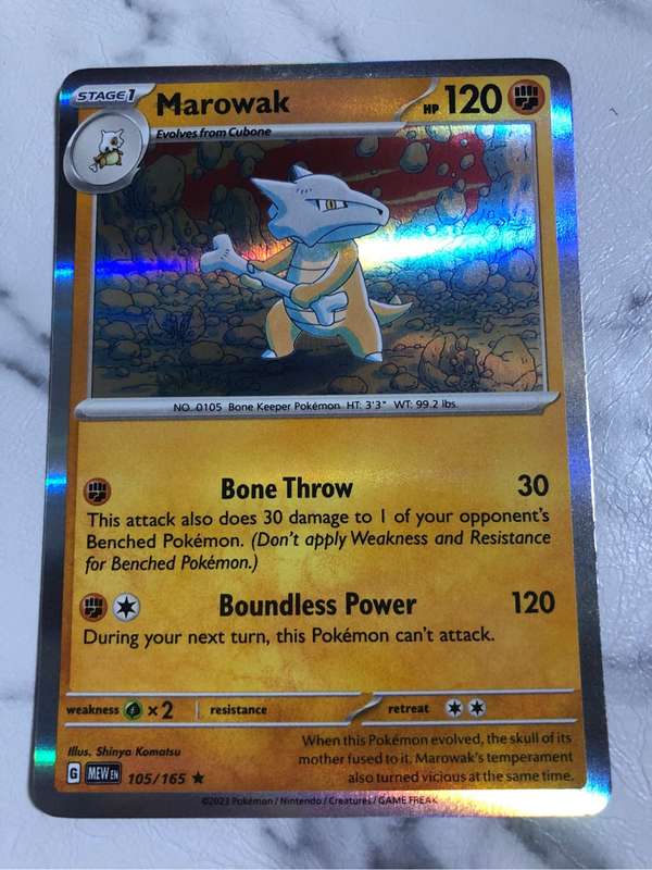 Marowak HOLO 105/165 Pokemon trading card