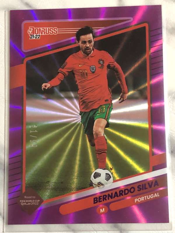 Bernado Silva NUMBERED out of 99 Donruss 2021 Road to Qatar  Soccer trading card