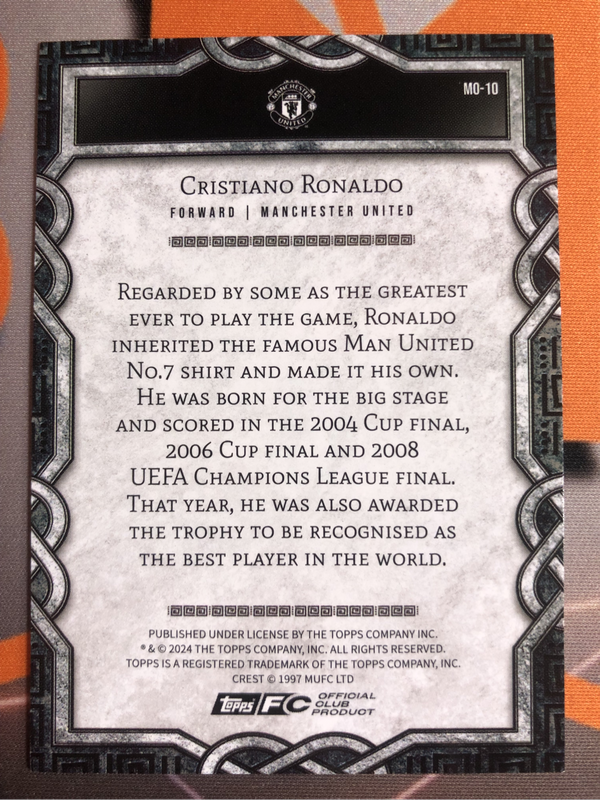 Cristiano Ronaldo NEW Topps 2025 Man United Soccer trading card