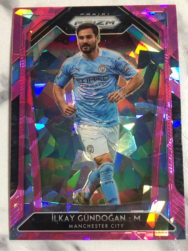 ilKay Gundogan Pink Ice 2020 Prizm EPL Soccer trading card