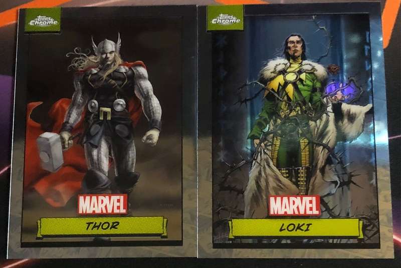 Thor & Loki BUNDLE Topps Chrome 2024 Marvel trading cards