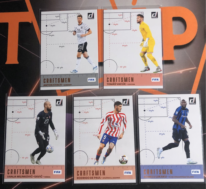 Rare BUNDLE of 5 CRAFTSMEN Donruss 2022 Soccer trading cards