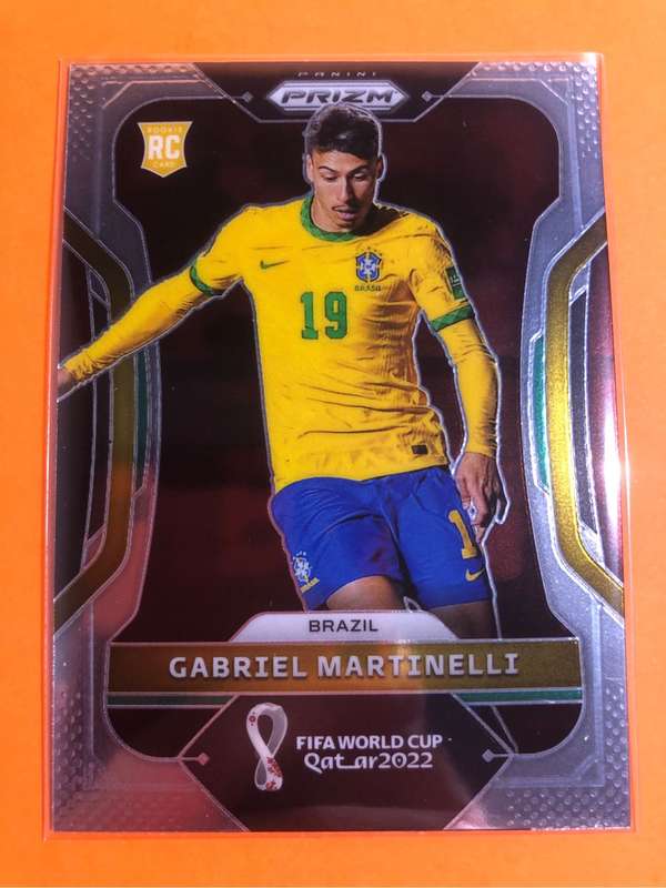 Gabriel Martinelli ROOKIE Prizm 2022 World Cup Soccer trading card