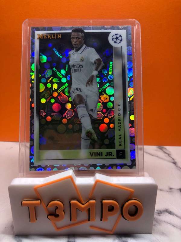 Vinicius jnr RARE merlin foil REFRACTOR Topps 2023