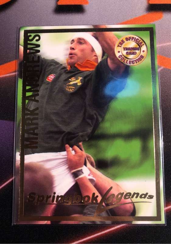 Mark Andrews Springbok Legends 1997 Rugby trading card